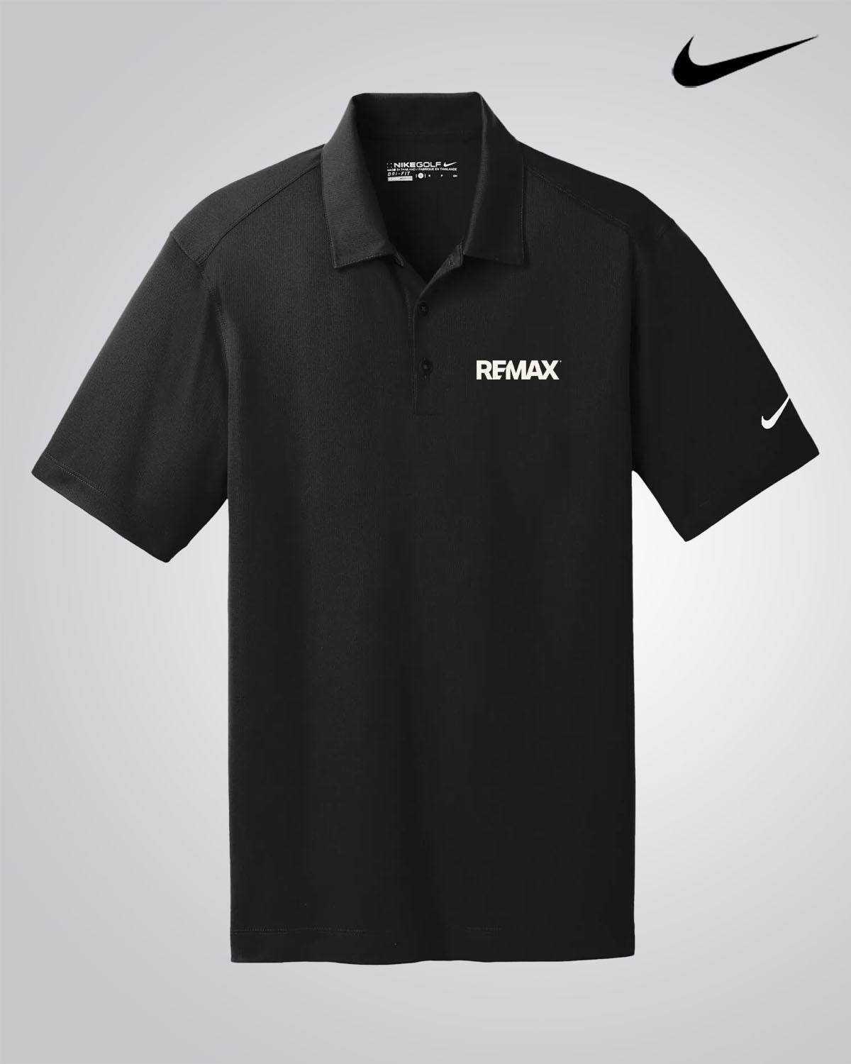 Men's Nike Golf Dri-Fit Vertical Mesh Sportshirt - REMAX Brand Refresh - One Color Logo - Embroidered