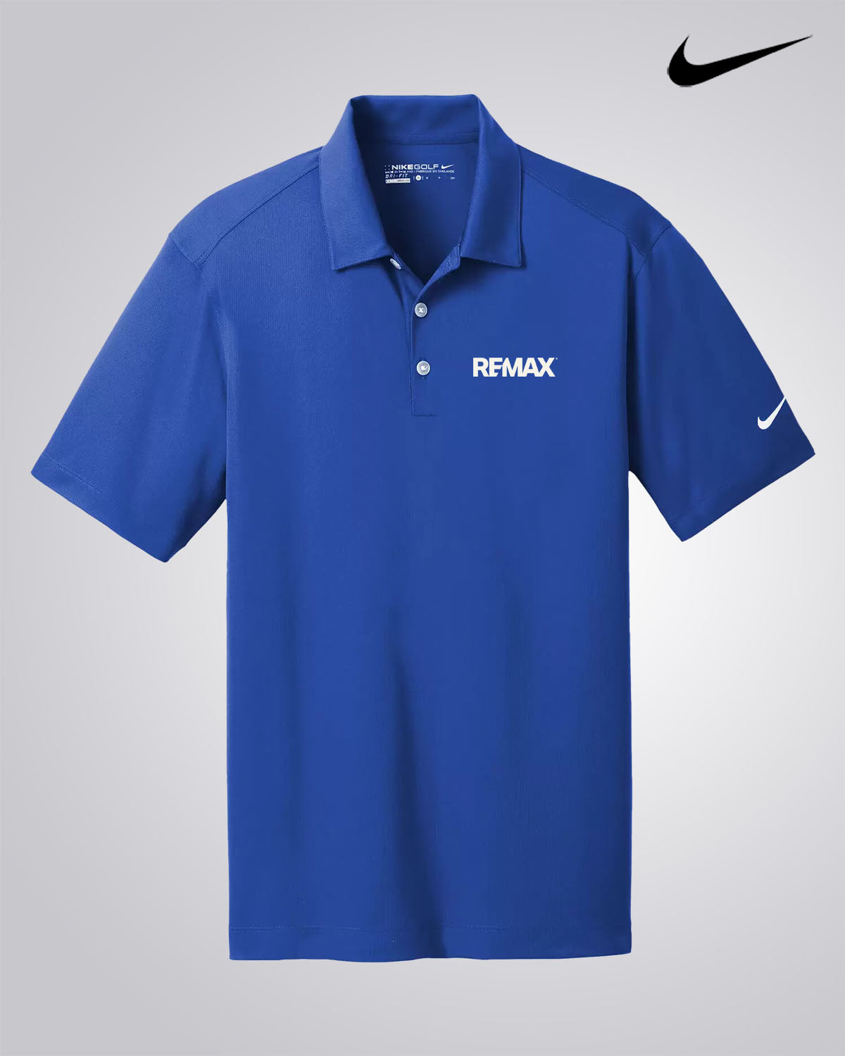 Men's Nike Golf Dri-Fit Vertical Mesh Sportshirt - REMAX Brand Refresh - One Color Logo - Embroidered