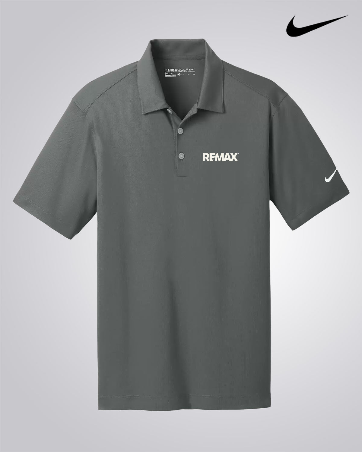 Men's Nike Golf Dri-Fit Vertical Mesh Sportshirt - REMAX Brand Refresh - One Color Logo - Embroidered