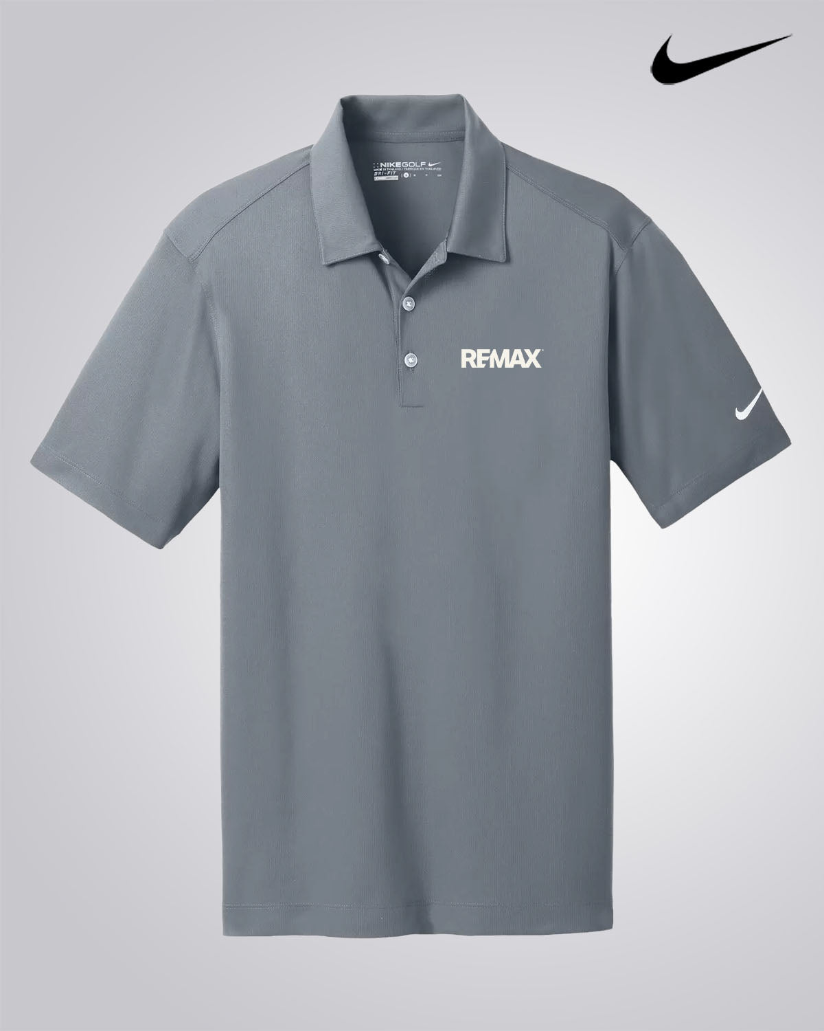 Men's Nike Golf Dri-Fit Vertical Mesh Sportshirt - REMAX Brand Refresh - One Color Logo - Embroidered