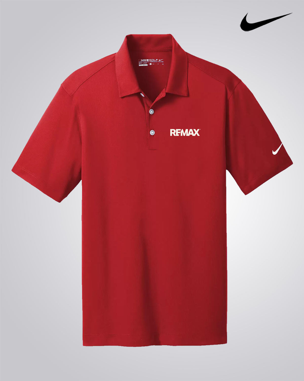 Men's Nike Golf Dri-Fit Vertical Mesh Sportshirt - REMAX Brand Refresh - One Color Logo - Embroidered