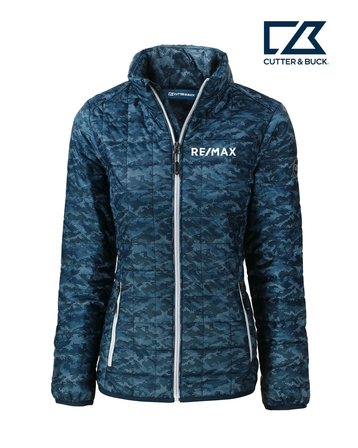 Cutter & Buck Rainier Primaloft® Womens Eco Insulated Full Zip Printed Puffer Jacket