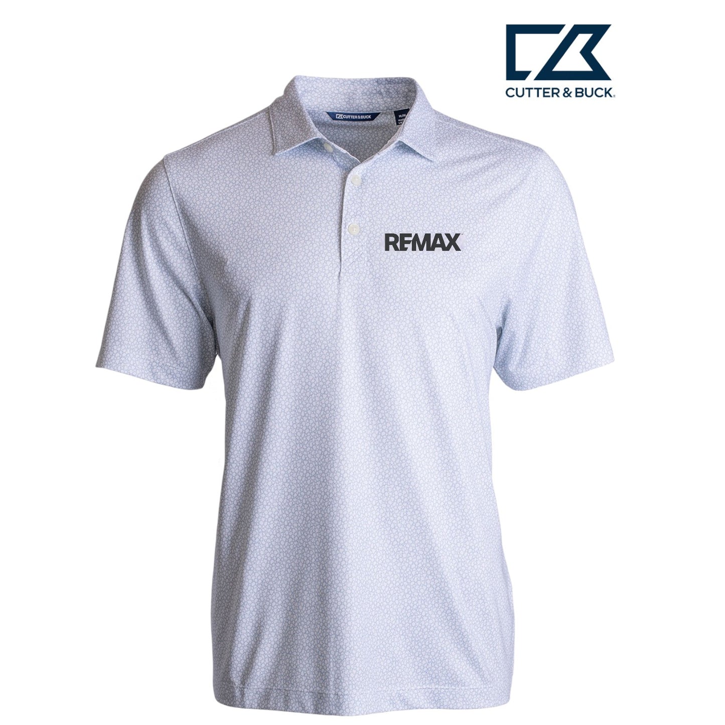 Brand Refresh Cutter & Buck Pike Eco Pebble Print Stretch Recycled Mens Polo