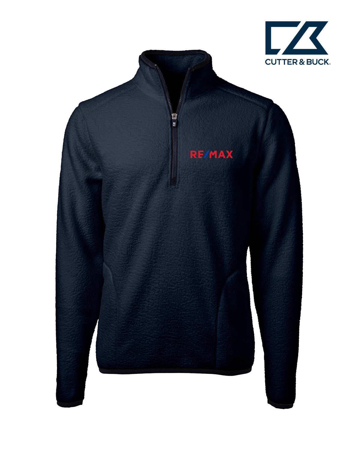 Cutter & Buck Cascade Eco Sherpa Fleece Mens Quarter Zip Jacket