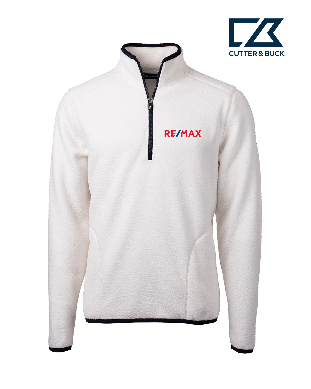 Cutter & Buck Cascade Eco Sherpa Fleece Mens Quarter Zip Jacket
