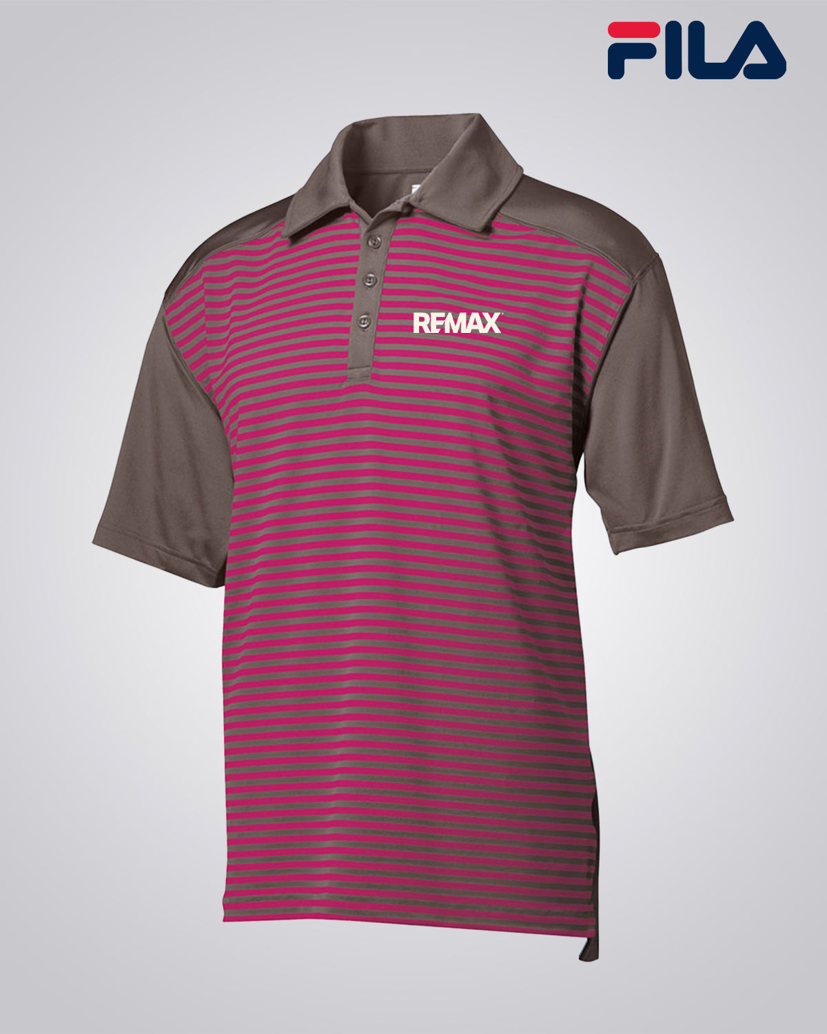 Fila Men's Innsbruck Striped Polo - REMAX Brand Refresh - Embroidered