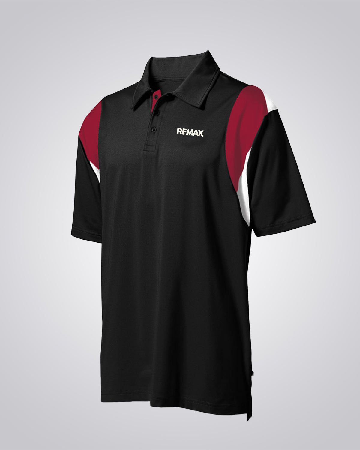 Men's Eagle Performance Polo (BLACK/WHITE/CAYENNE RED) - REMAX Brand Refresh