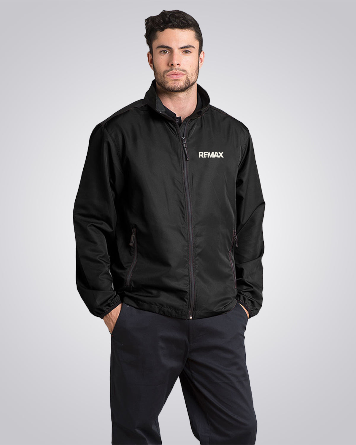 Men's Lightweight Color Block Jacket (Black) - REMAX Brand Refresh