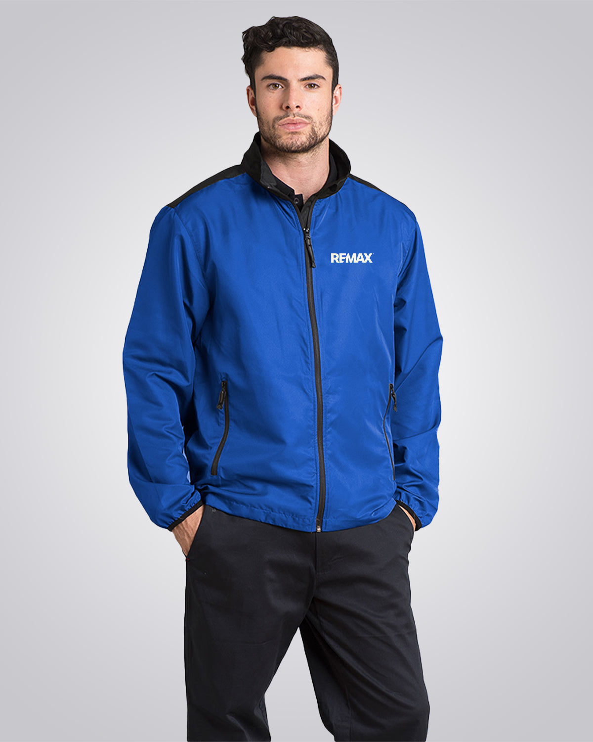 Men's Lightweight Color Block Jacket (Blue) - REMAX Brand Refresh