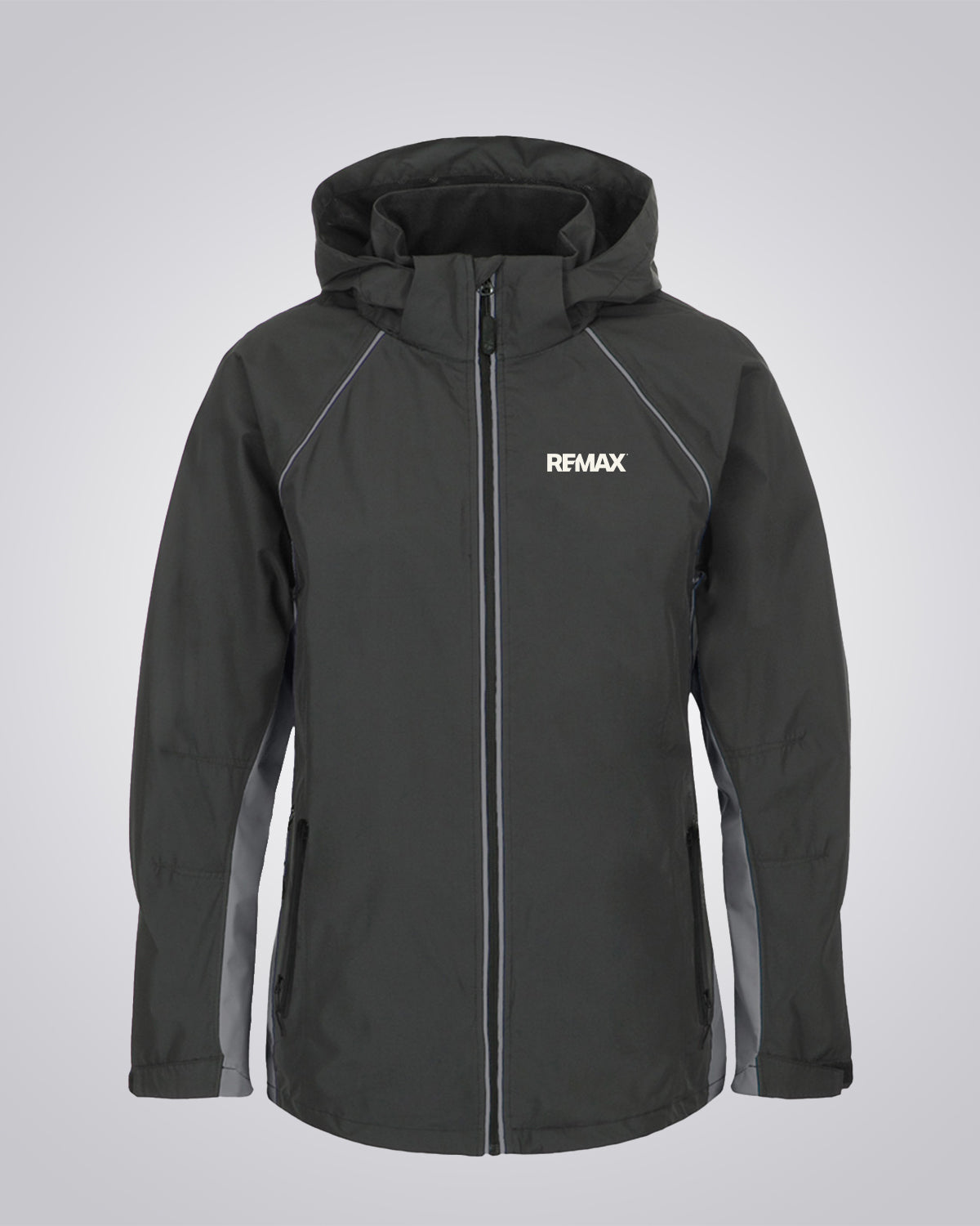 Men's Lightweight Spring Color Block Jacket With Detachable Hood (Graphite) - REMAX Brand Refresh