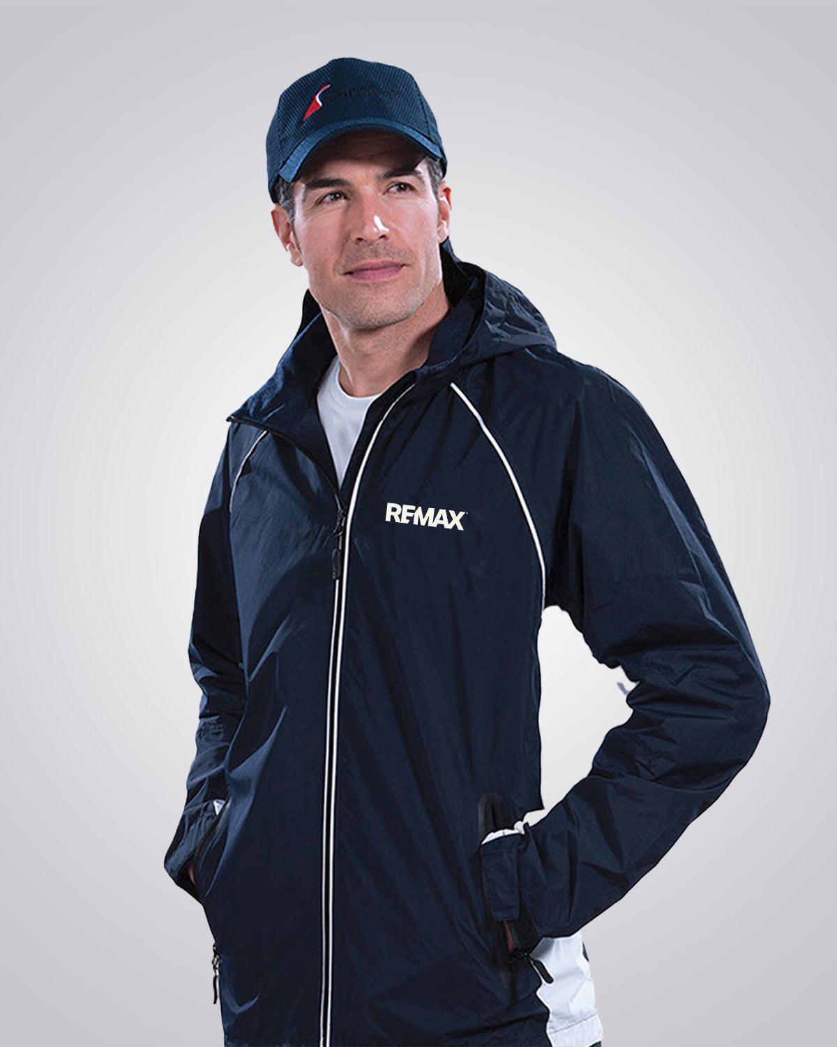 Men's Lightweight Spring Color Block Jacket With Detachable Hood - REMAX Brand Refresh