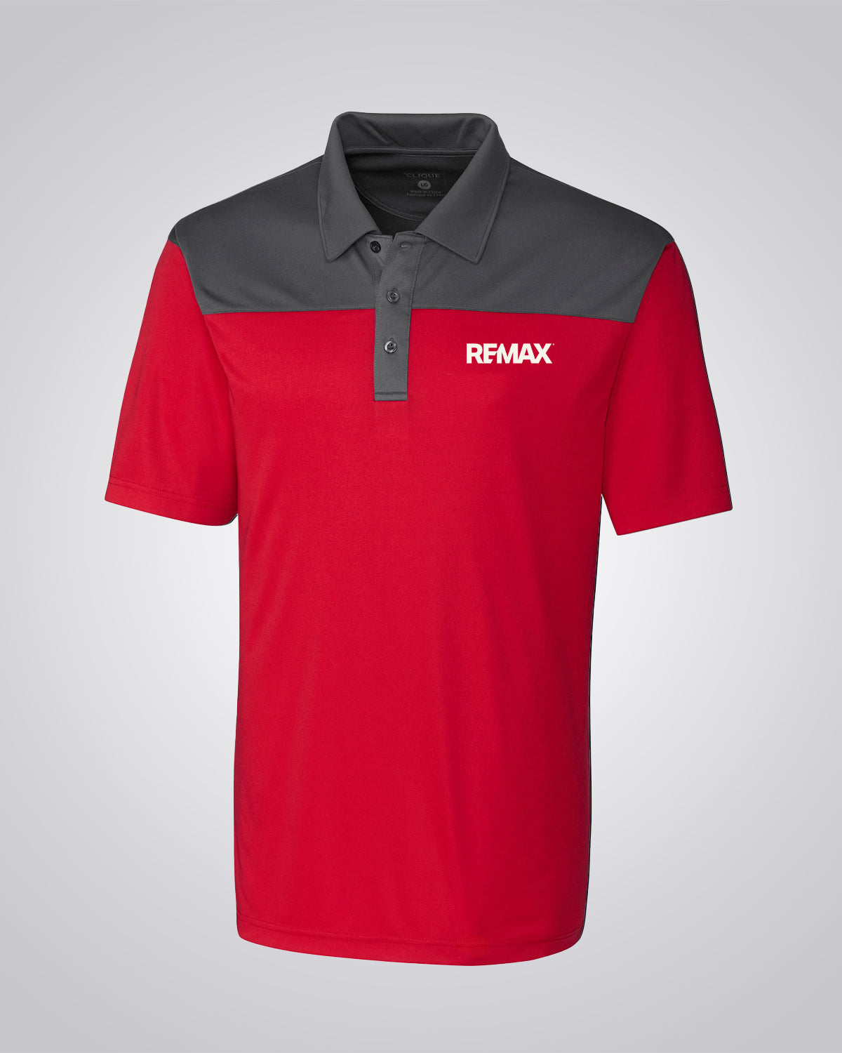 Clique Men's Parma Colorblock Polo (Red) - REMAX Brand Refresh