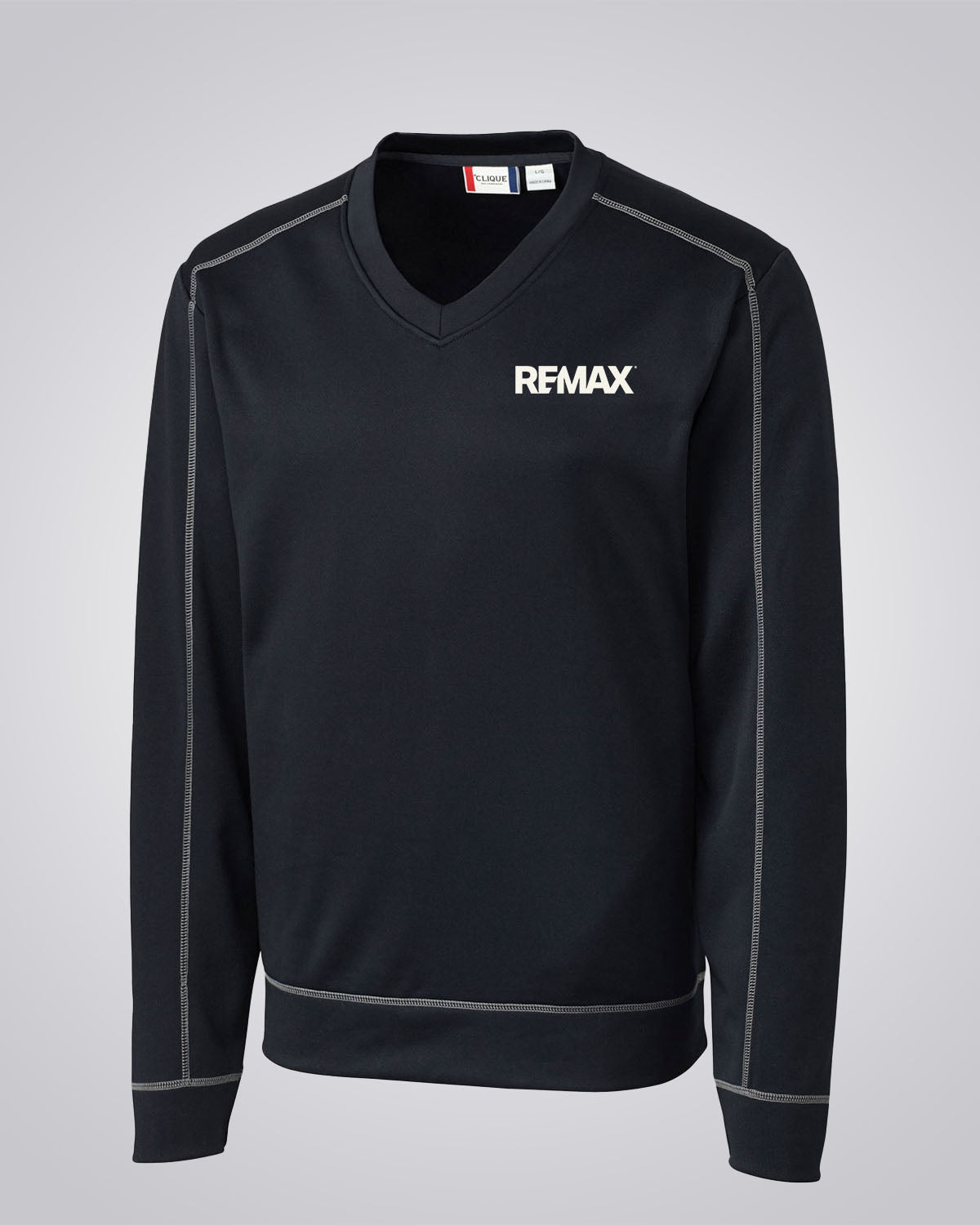 Clique Men's Helsa Vneck Sweater (Navy) - REMAX Brand Refresh