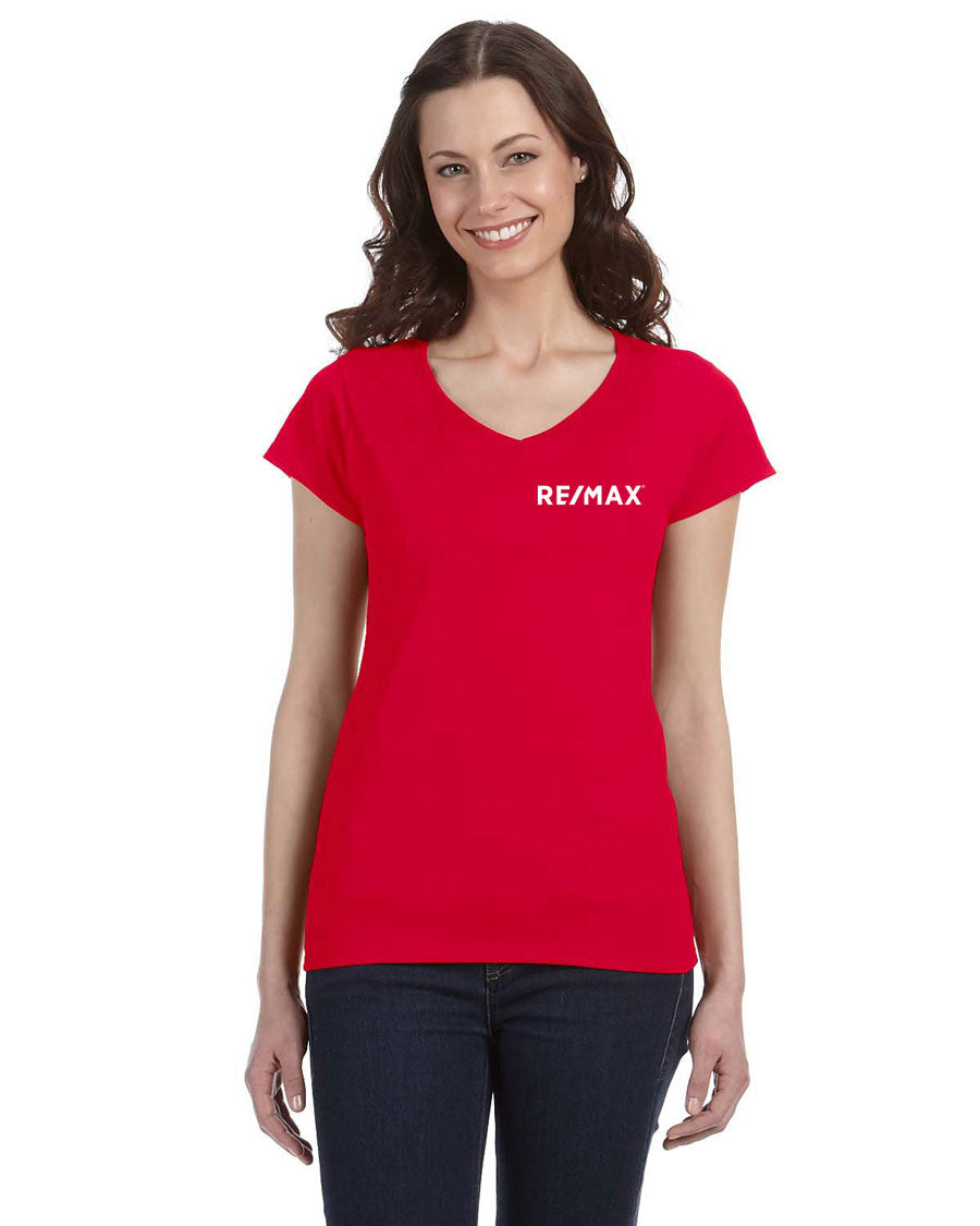 Ladies' Softstyle® 7.5 Oz./Lin. Yd. V-Neck T-Shirt