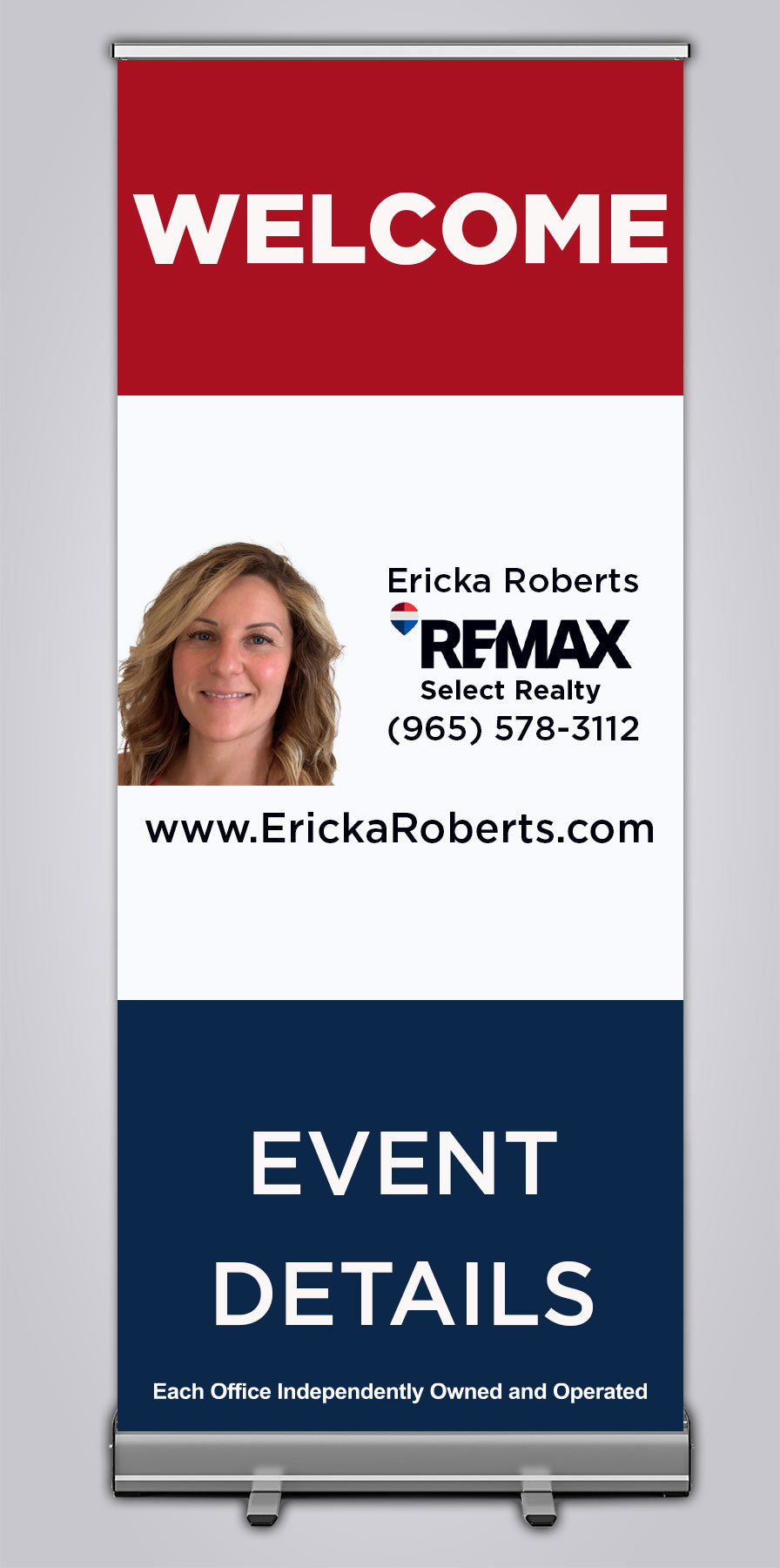 6Ft Retractable Roll Up Banner - Personalized - Brand Refresh