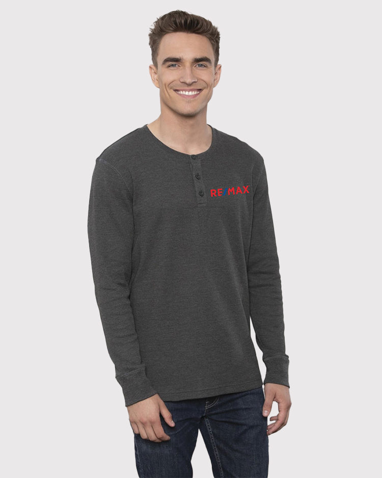 Men's Retro Thermal Long Sleeve Henley