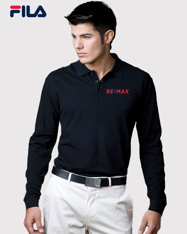 Men s Austin Long Sleeve Polo Fila Ideas Unlimited Promotions RE MAX Approved Supplier