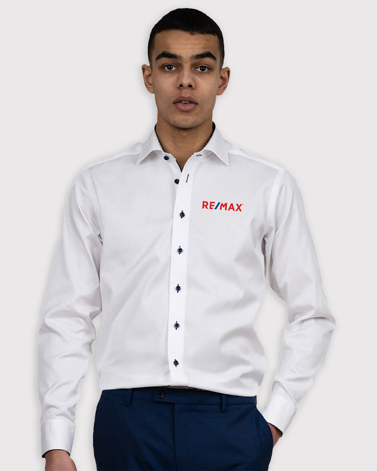 Men's Slim Red Bow Shirt