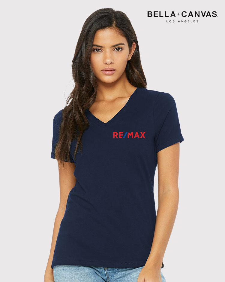 Bella + Canvas Women’S Relaxed Jersey V-Neck T-Shirt