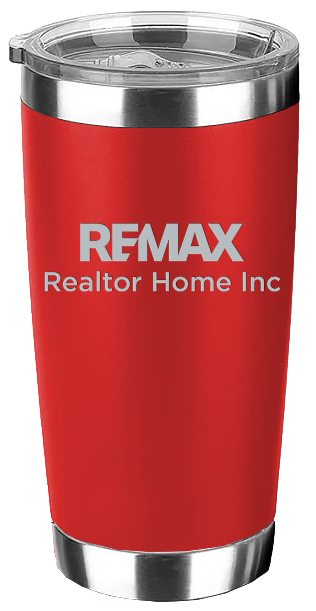20 Oz. Stainless Steel Travel Tumbler - Red - One Color Logo - Custom Branded