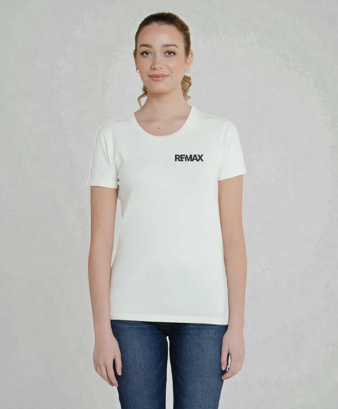 Brand Refresh Canadian-Made Women's 7.5oz Short-Sleeve Crewneck T-Shirt - Embroidered