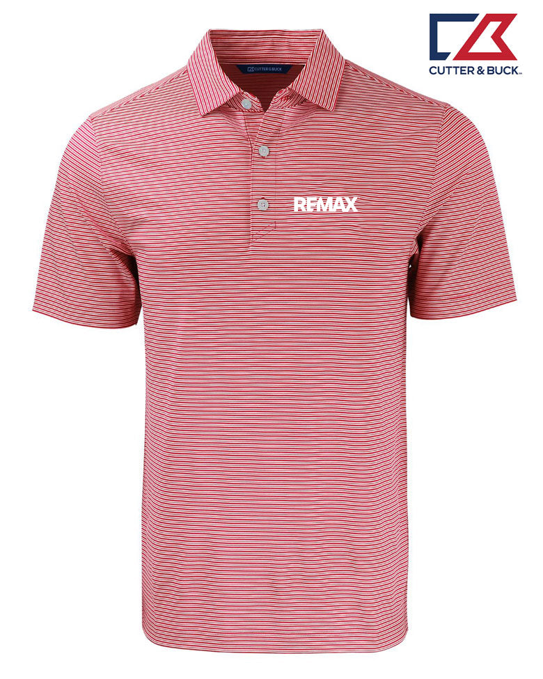 Brand Refresh 3Cutter & Buck Forge Eco Double Stripe Stretch Recycled Mens Sportshirt - Embroidered