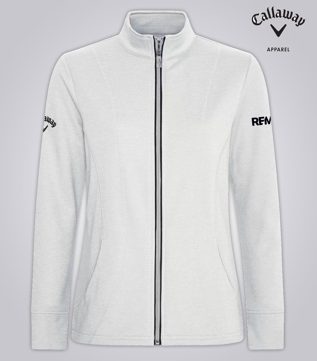 CALLAWAY WAFFLE FLEECE FULL ZIP LADIES' JACKET - Brand Refresh - One Color Logo - Embroidered