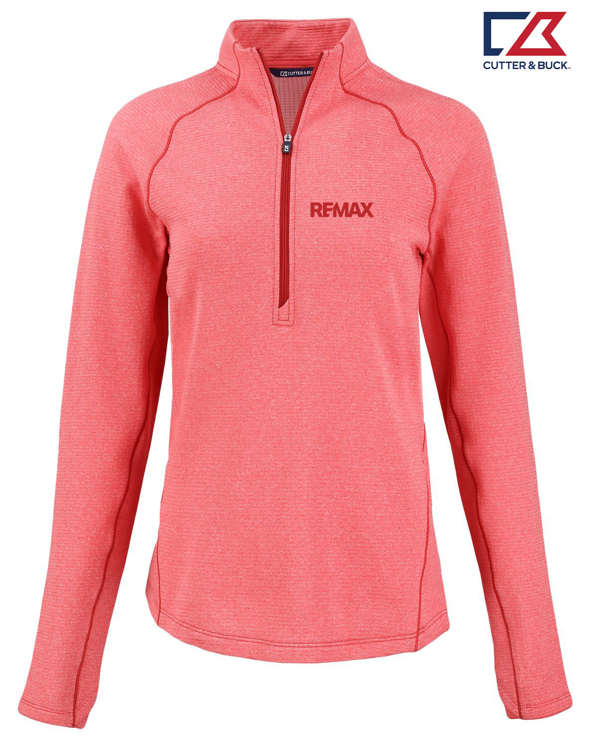Brand Refresh Cutter & Buck Peshastin Eco Fleece Recycled Womens Half Zip Pullover Sweatshirt - Embroidered