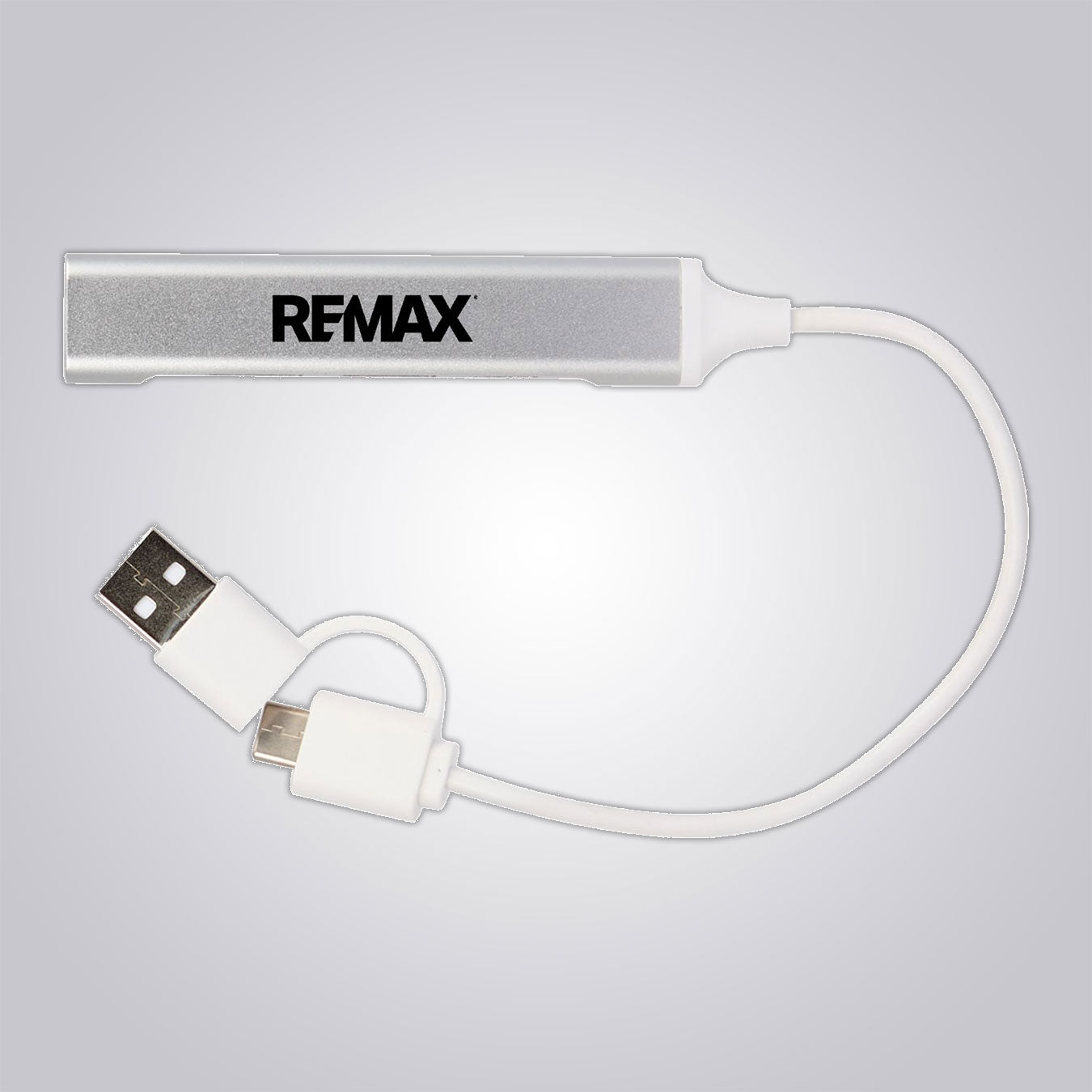 Recycled Aluminum 4-Port USB-A and C Hub - Brand Refresh - One Color Logo