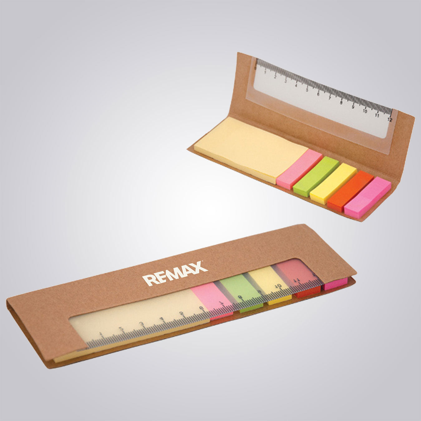 300 Sticky Notes With Ruler - Brand Refresh - One Color Logo