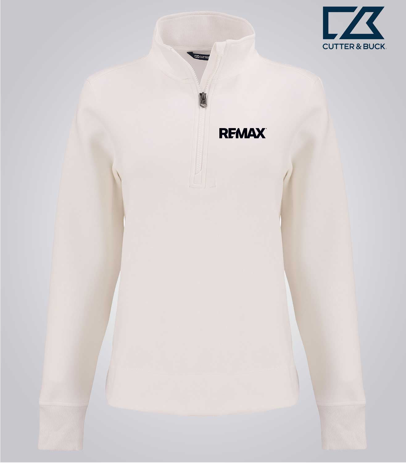 Cutter & Buck Roam Epic Versatility Recycled Womens Quarter Zip Pullover - Brand Refresh - Embroidered