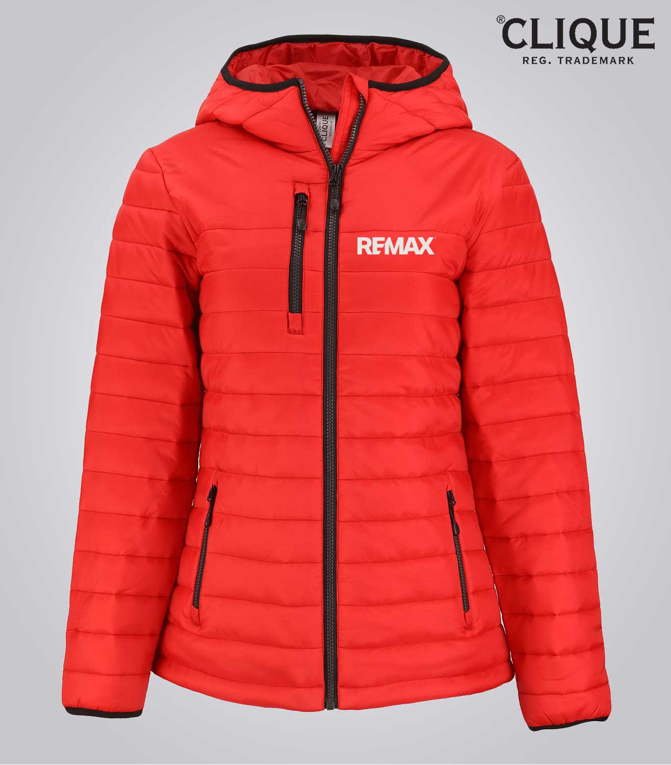 Clique Valhalla Full Zip Womens Puffer Jacket - Brand Refresh - One Color Logo - Embroidered