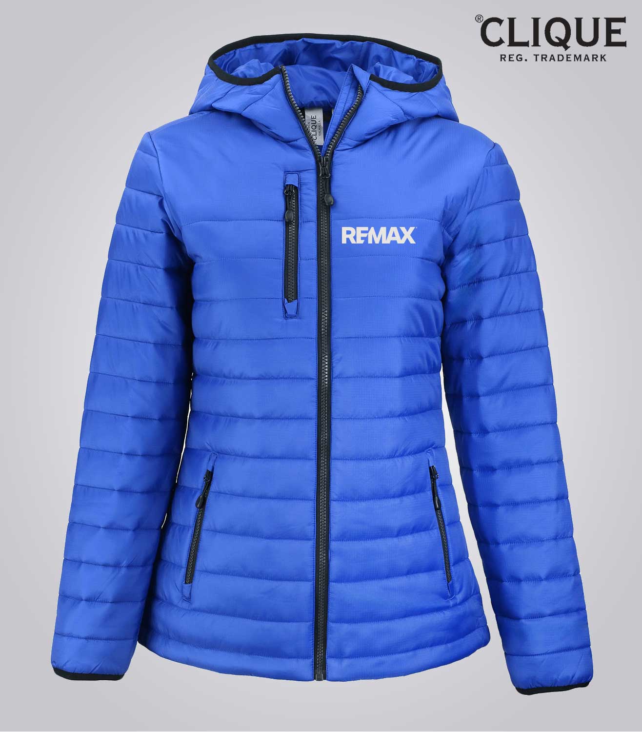 Clique Valhalla Full Zip Womens Puffer Jacket - Brand Refresh - One Color Logo - Embroidered