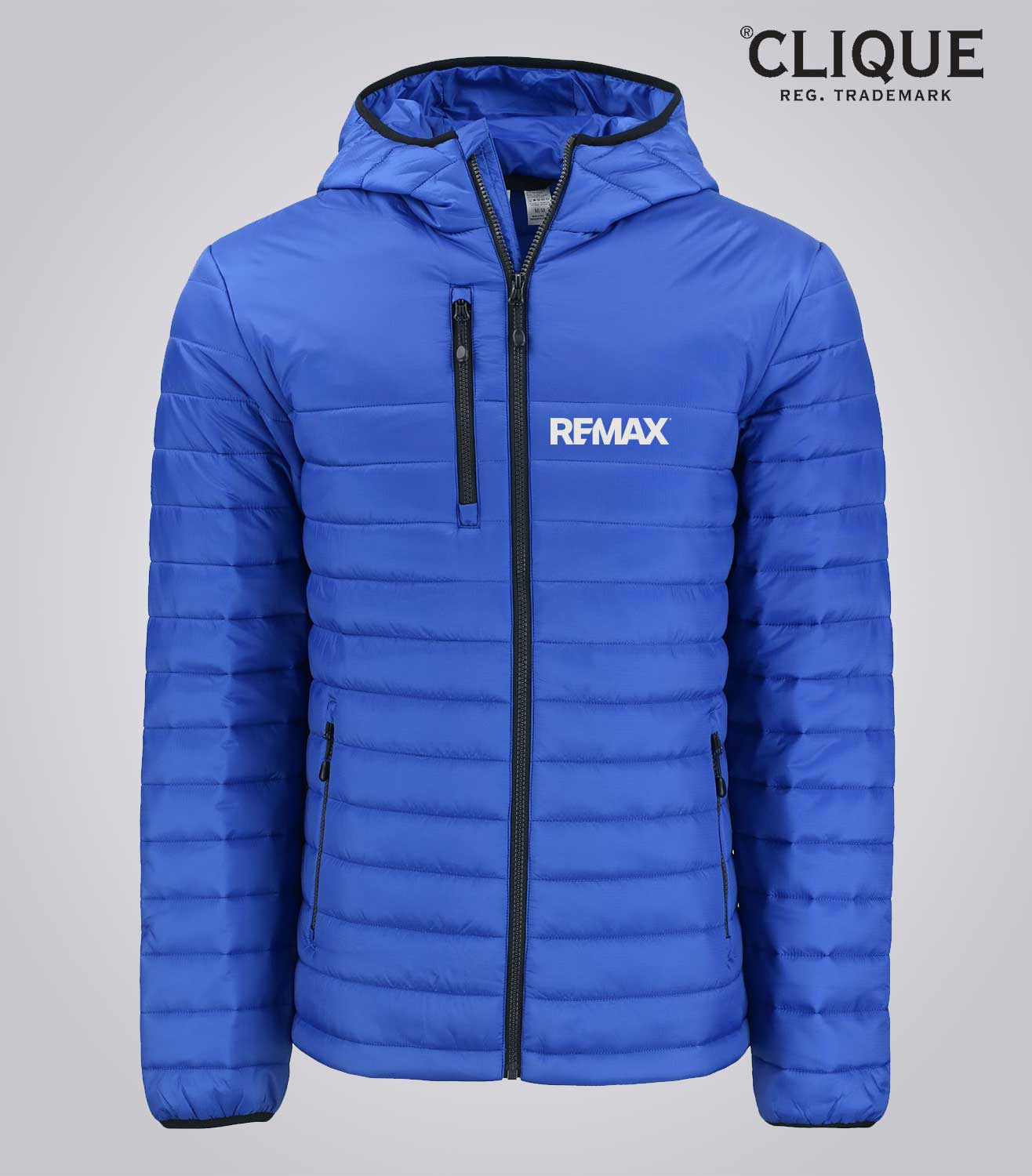 Clique Valhalla Full Zip Mens Puffer Jacket- Brand Refresh - One Color Logo - Embroidered