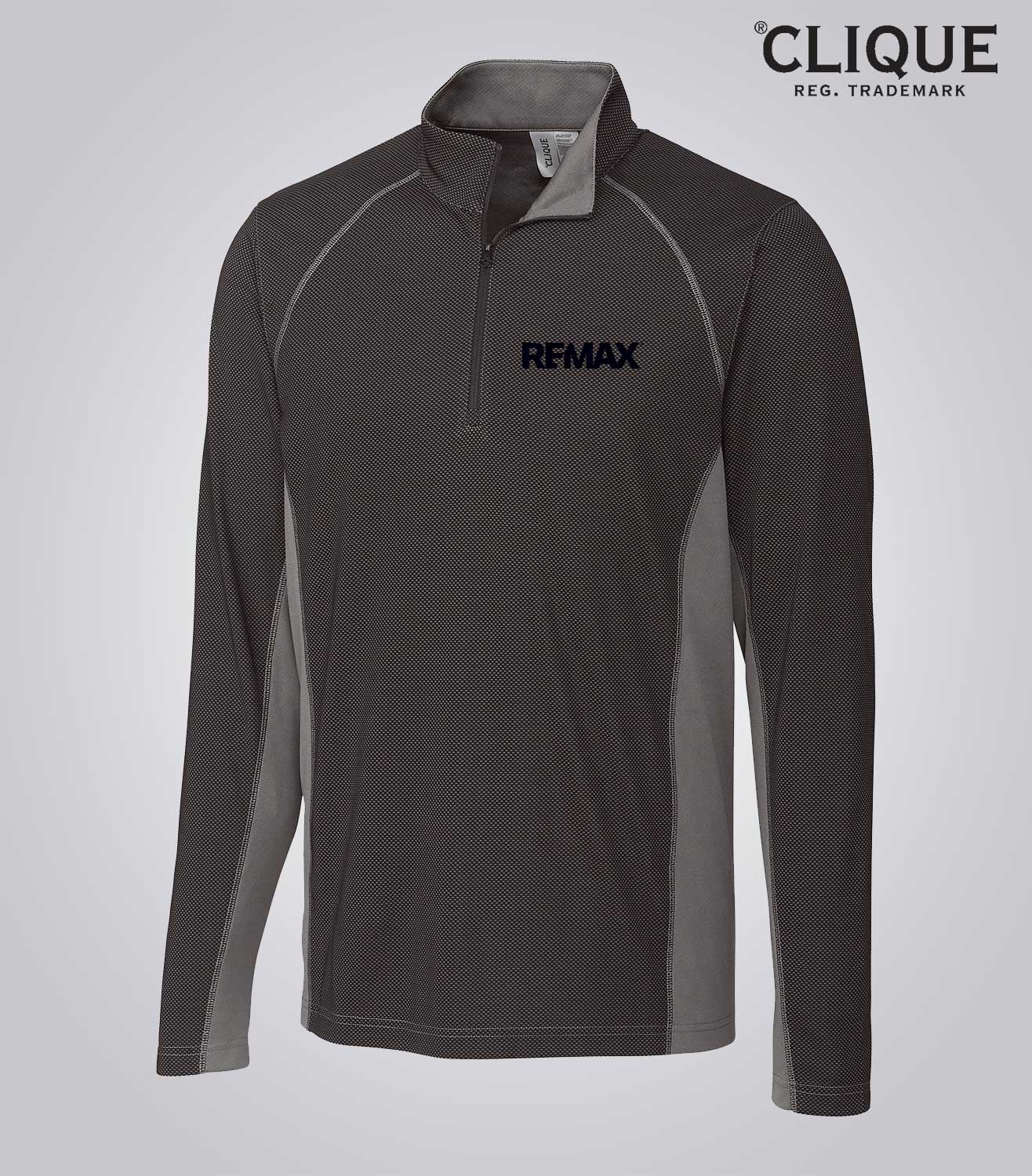 Clique Ice Pique Colorblock Mens Half Zip Tech Pullover - Brand Refresh - One Color Logo - Embroidered