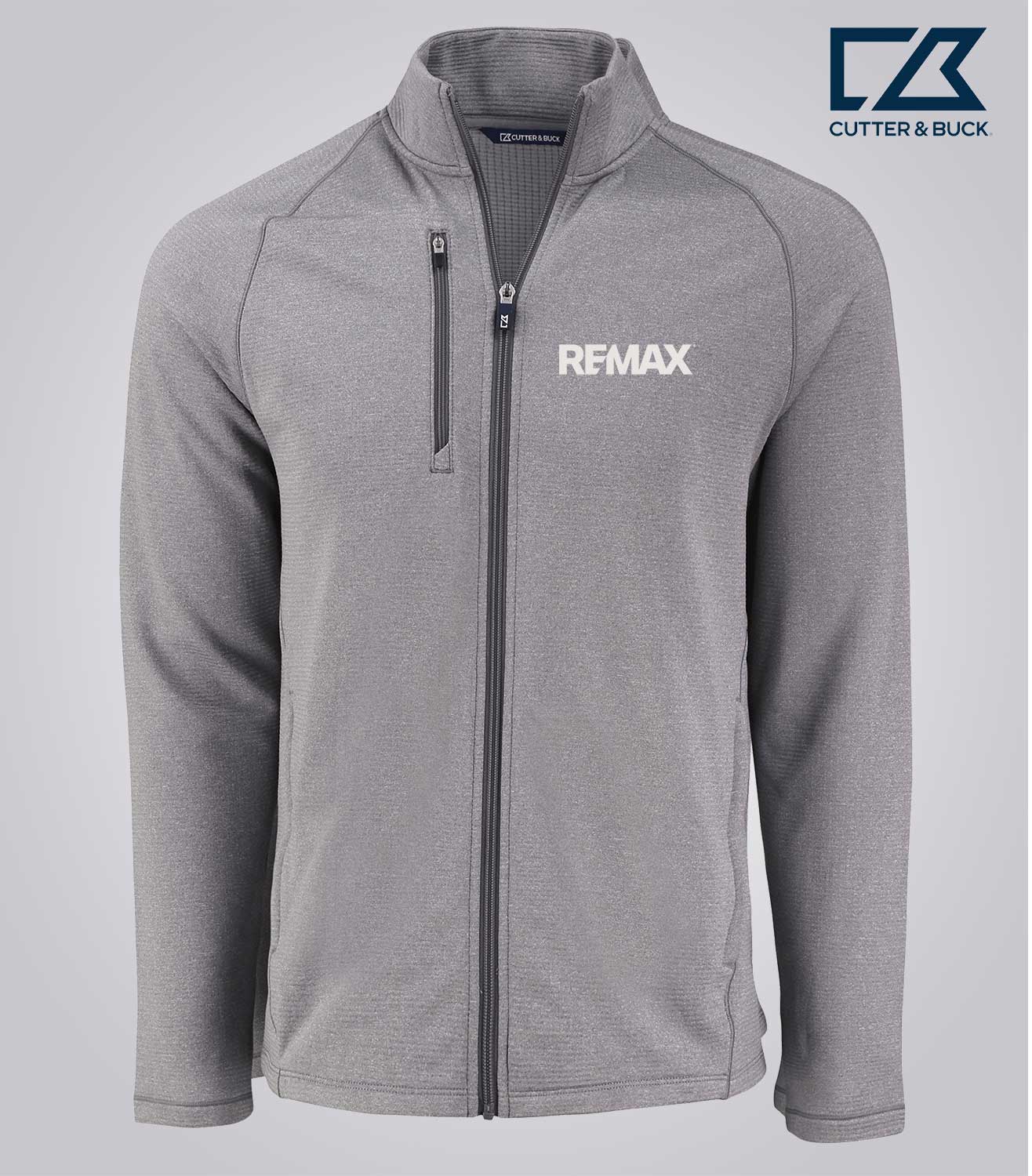 Cutter & Buck Peshastin Fleece Recycled Mens Full Zip Jacket - Brand Refresh - Embroidered