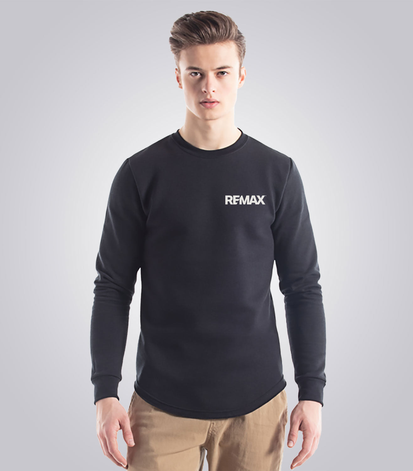 Unisex Scoop Bottom Sweatshirt - Brand Refresh - One Color Logo - PRINT