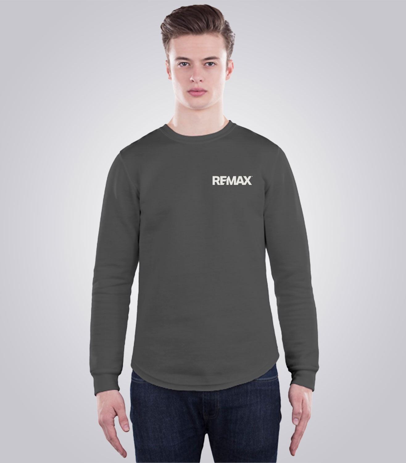 Unisex Scoop Bottom Sweatshirt - Brand Refresh - One Color Logo - PRINT