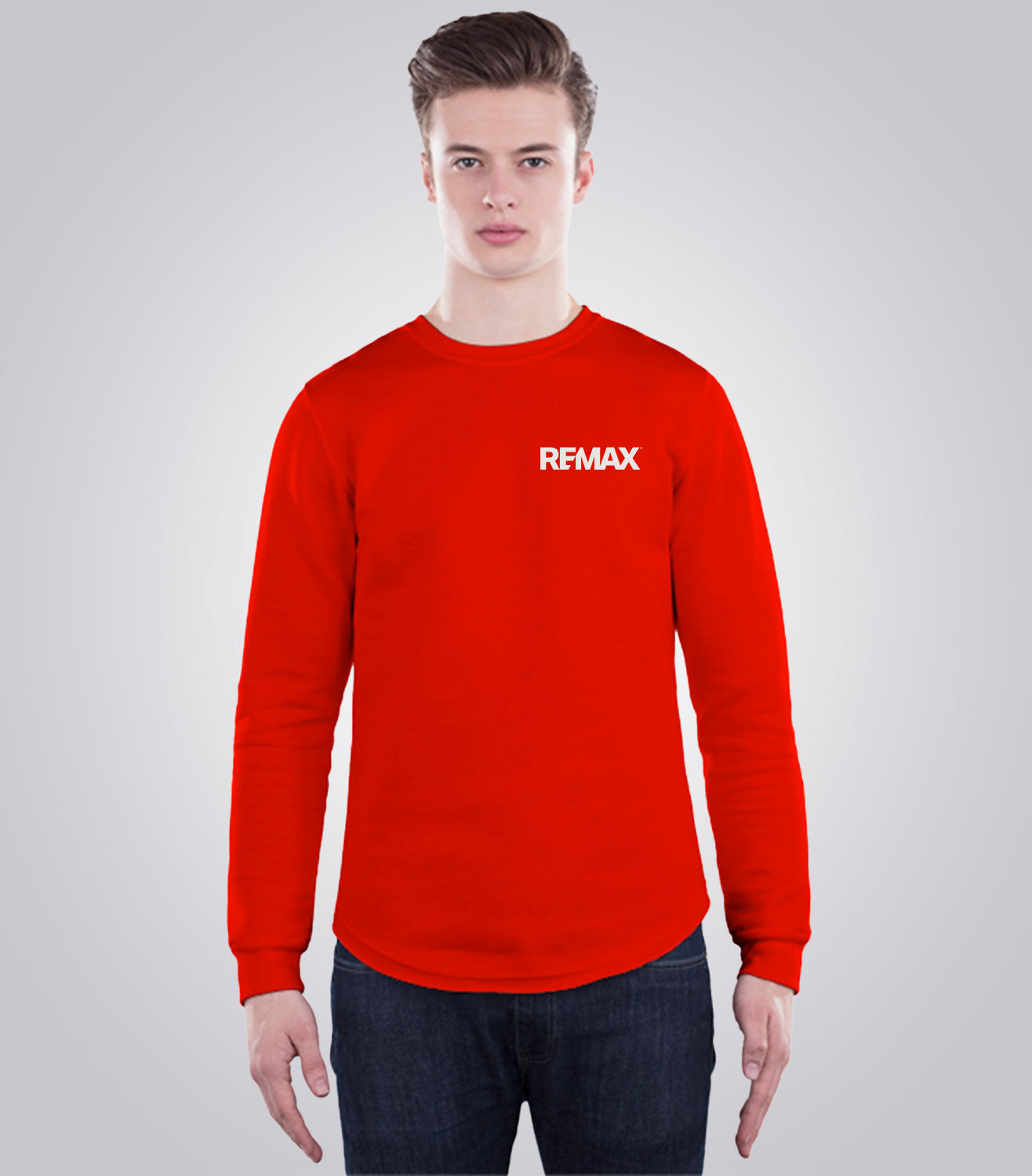 Unisex Scoop Bottom Sweatshirt - Brand Refresh - One Color Logo - PRINT