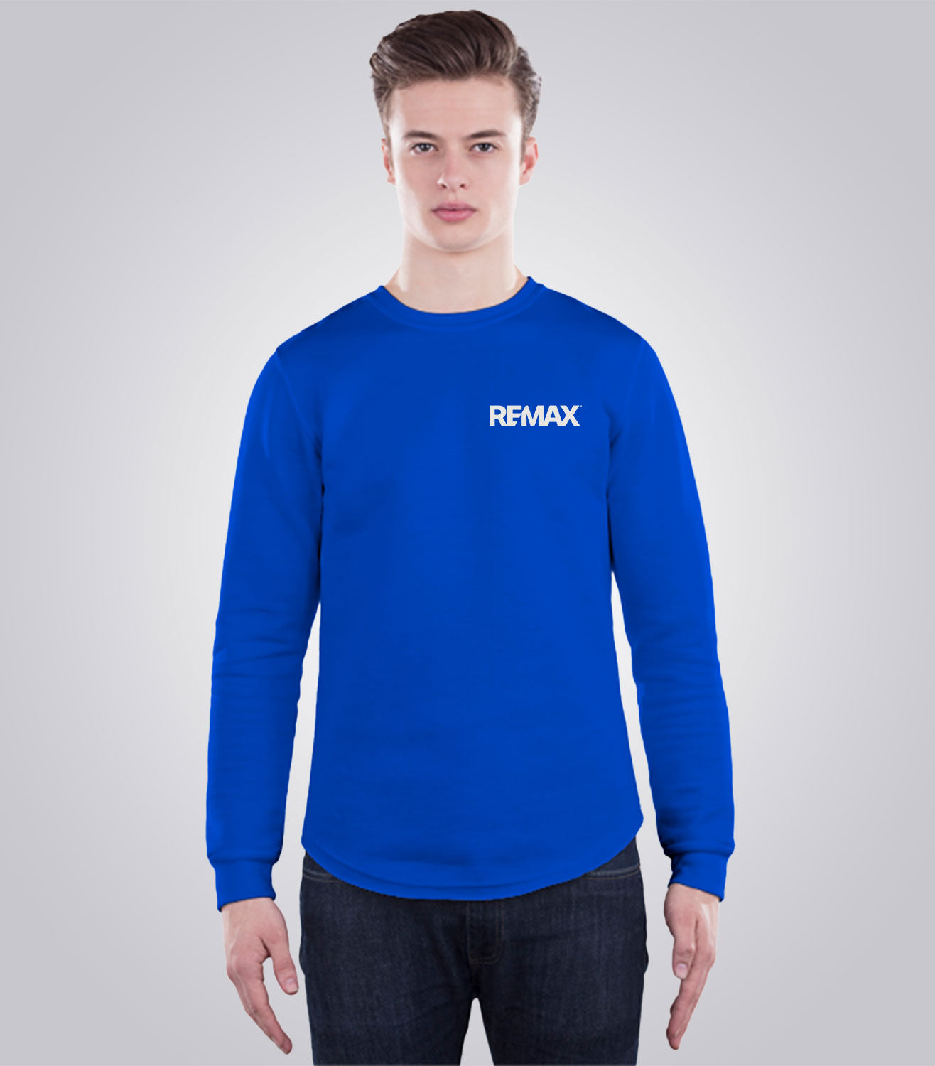 Unisex Scoop Bottom Sweatshirt - Brand Refresh - One Color Logo - PRINT