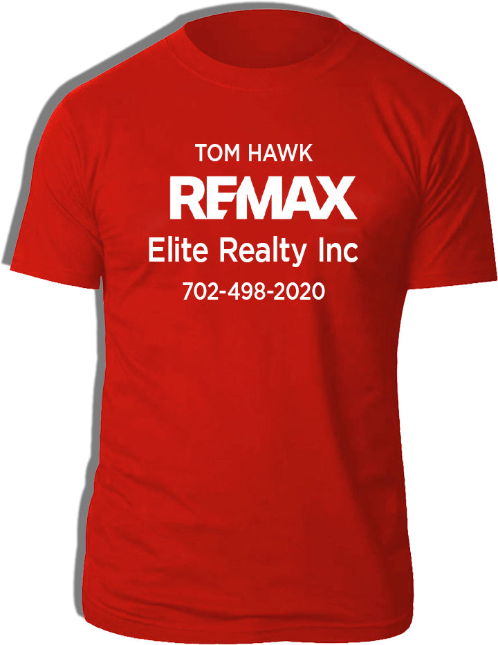 RE/MAX Tshirt (Red) - Brand Refresh - One Color Logo - Personalized