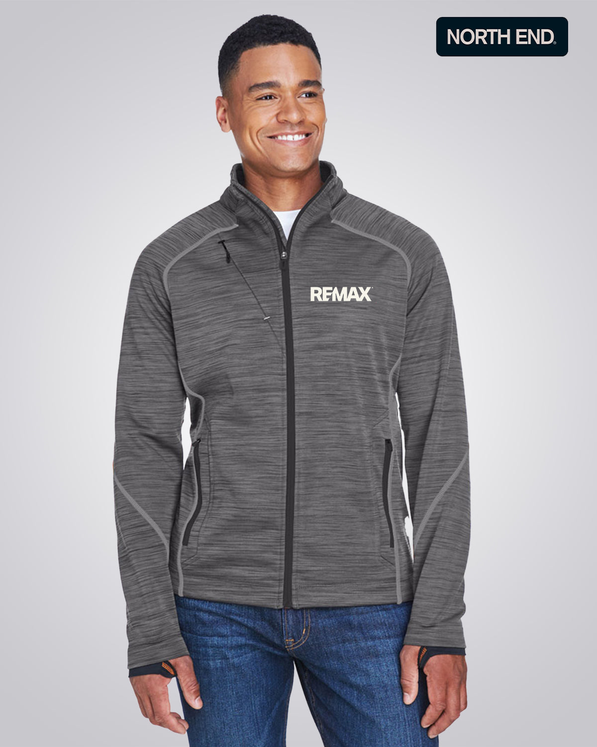 Men's Melange Bonded Fleece Jackets - REMAX Brand Refresh