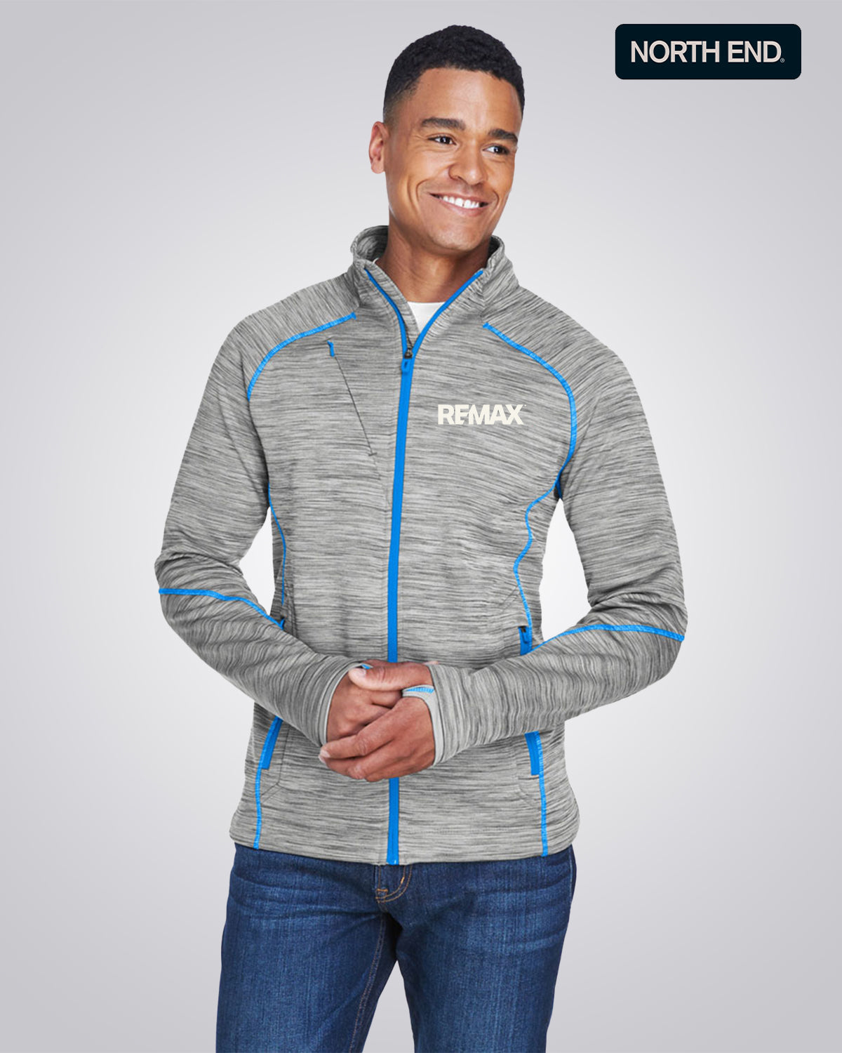 Men's Melange Bonded Fleece Jackets - REMAX Brand Refresh