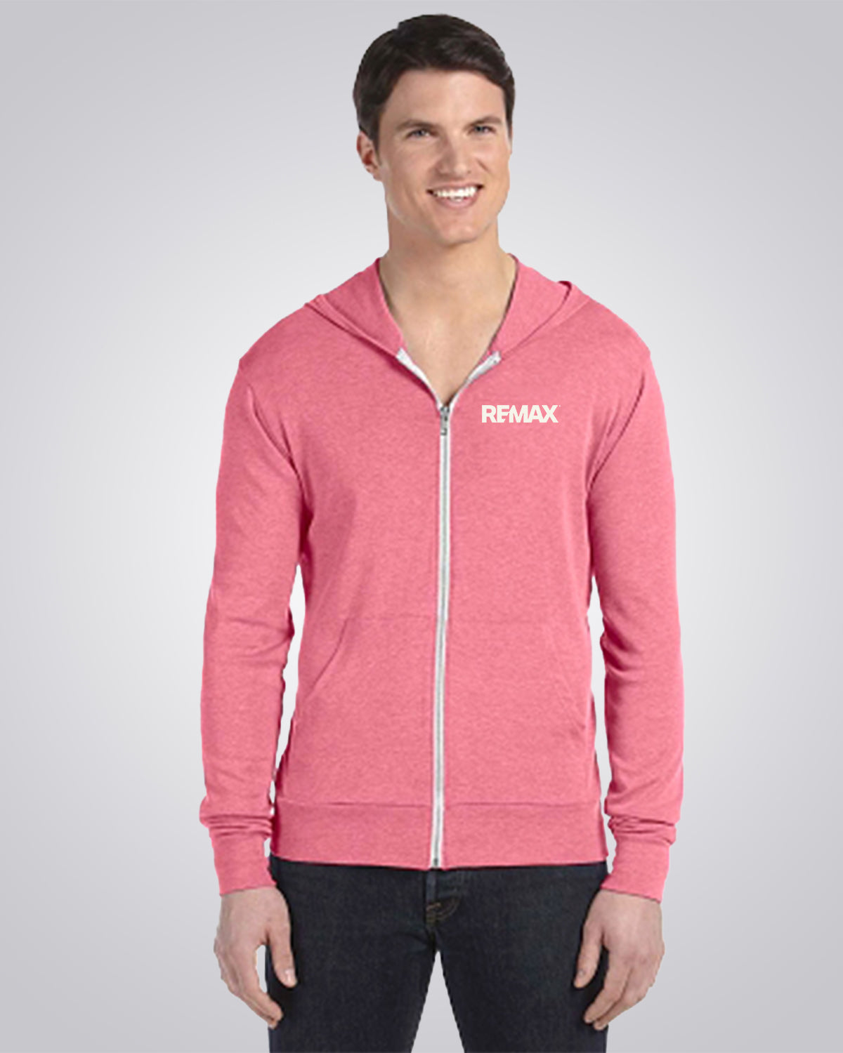Unisex Triblend Full-Zip Lightweight Hoodie - REMAX Brand Refresh