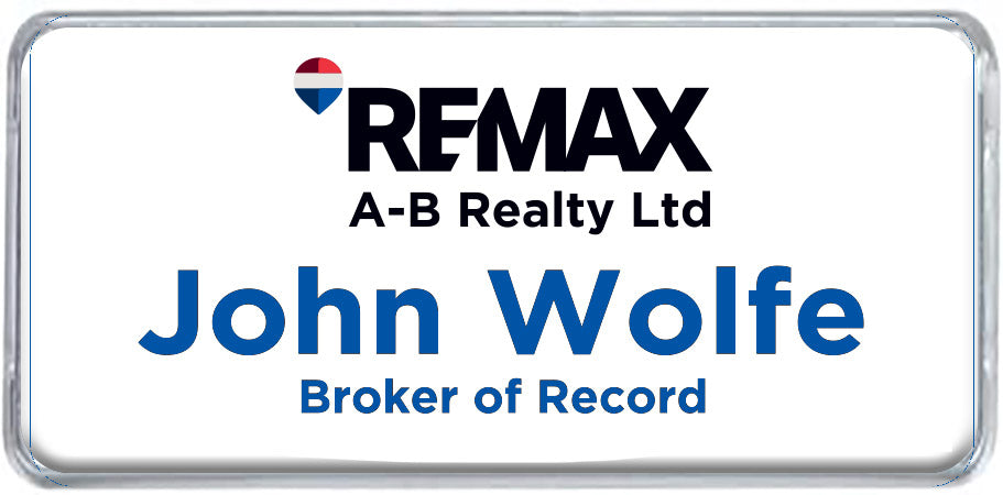 Rectangle Name Badge - REMAX Brand Refresh - Custom Branded