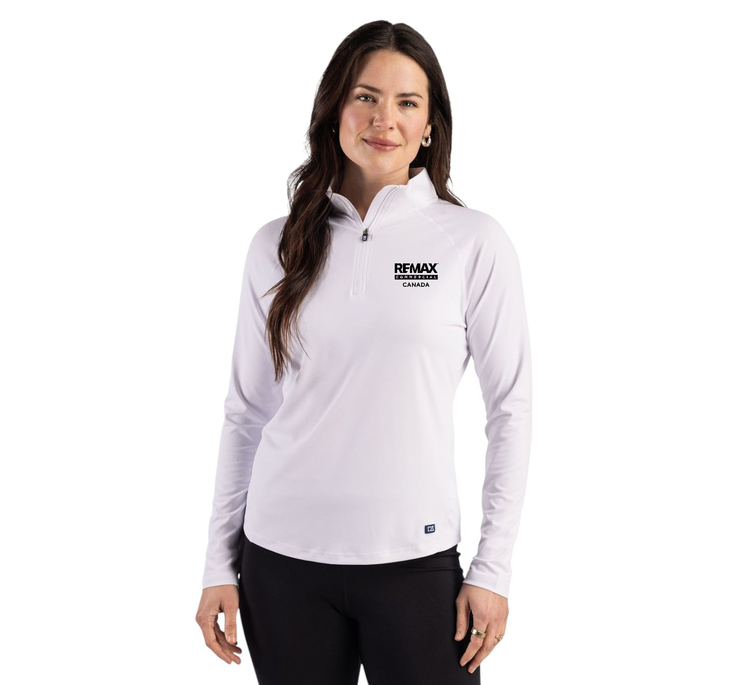 Cutter & BuckProspect Recycled Featherlight Stretch Womens Quarter Zip - Embroidered