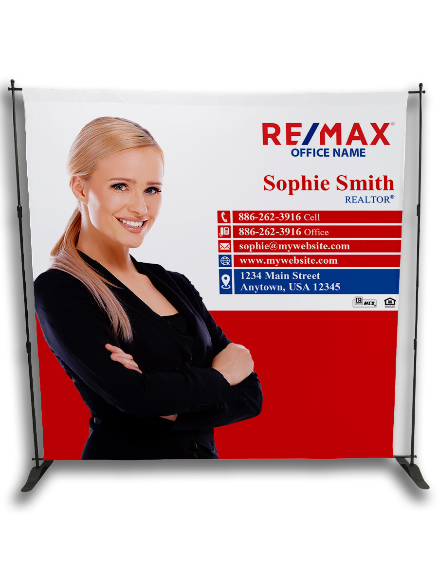 8' Exhibitor Expanding Display Kit, Media Wall, Backdrop, With Full Color Graphics - Personalized