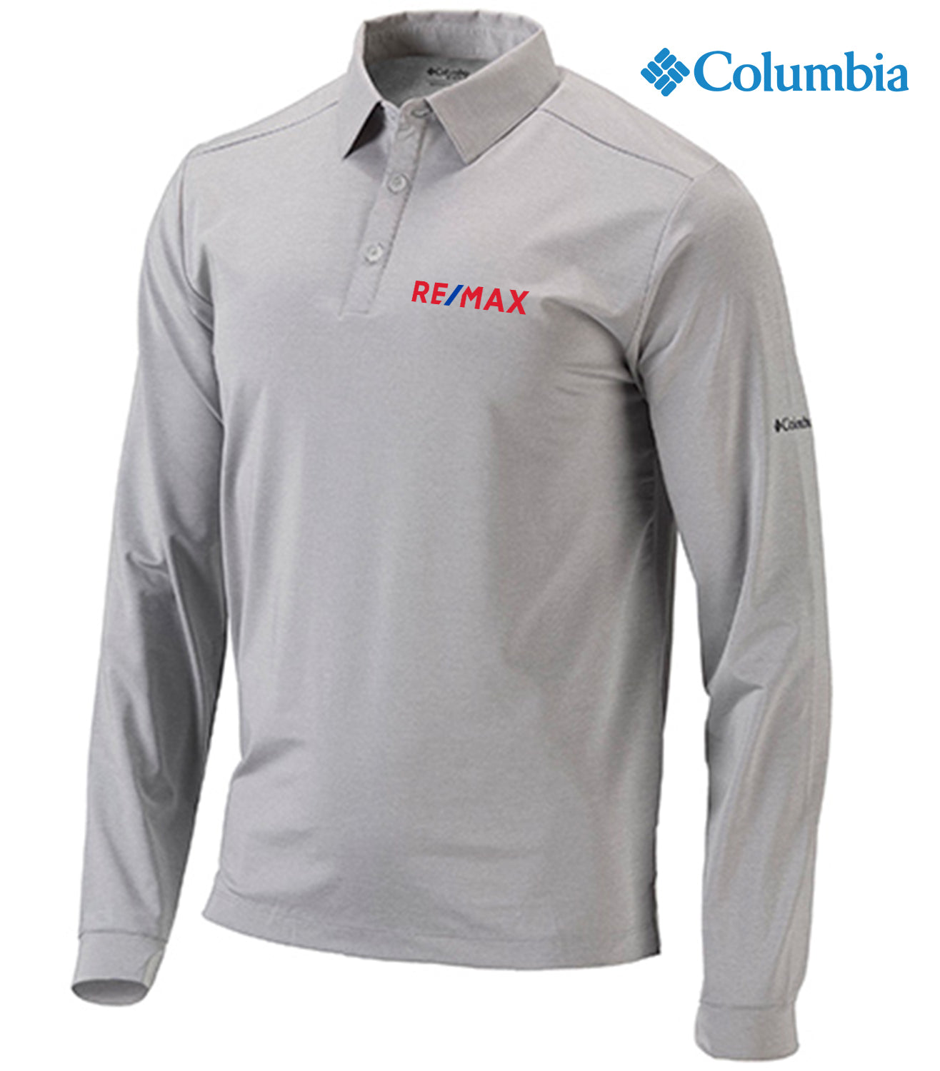 Adult Columbia Omni-Wick™ Pin High Long Sleeve Polo