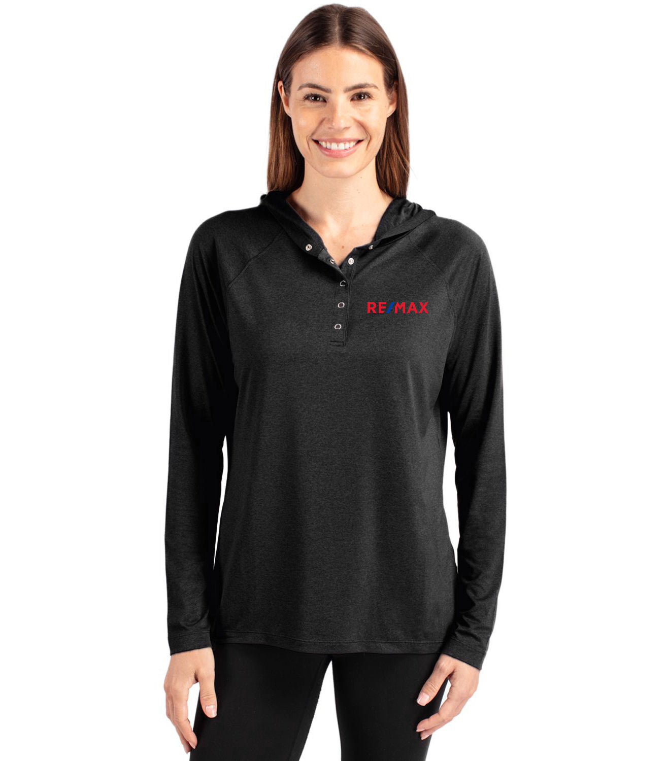 Cutter & Buck Coastline Epic Comfort Eco Recycled Womens Hooded Shirt