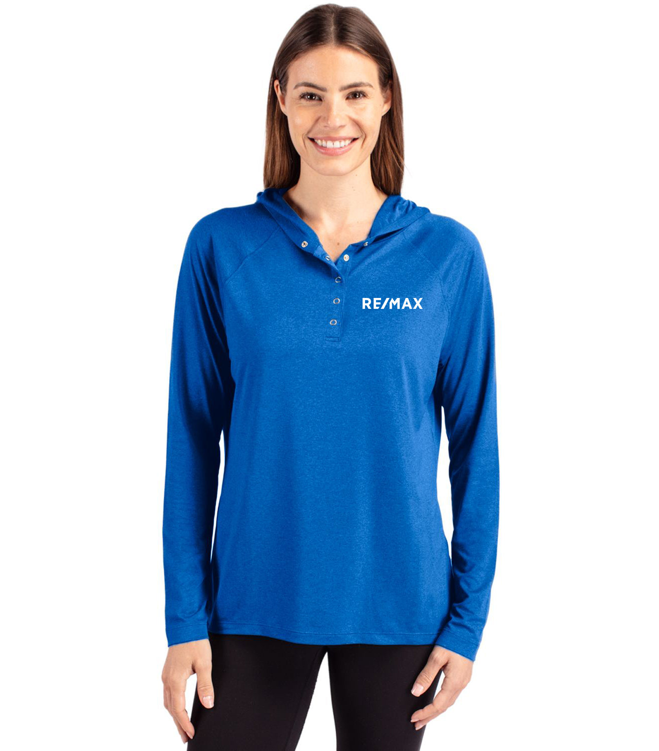 Cutter & Buck Coastline Epic Comfort Eco Recycled Womens Hooded Shirt